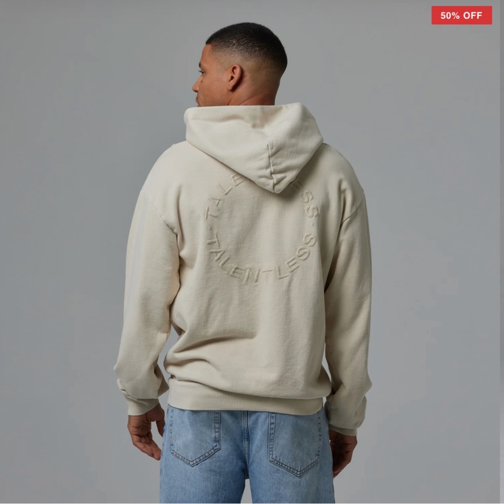 TALENTLESS Cream Hoodie XXL